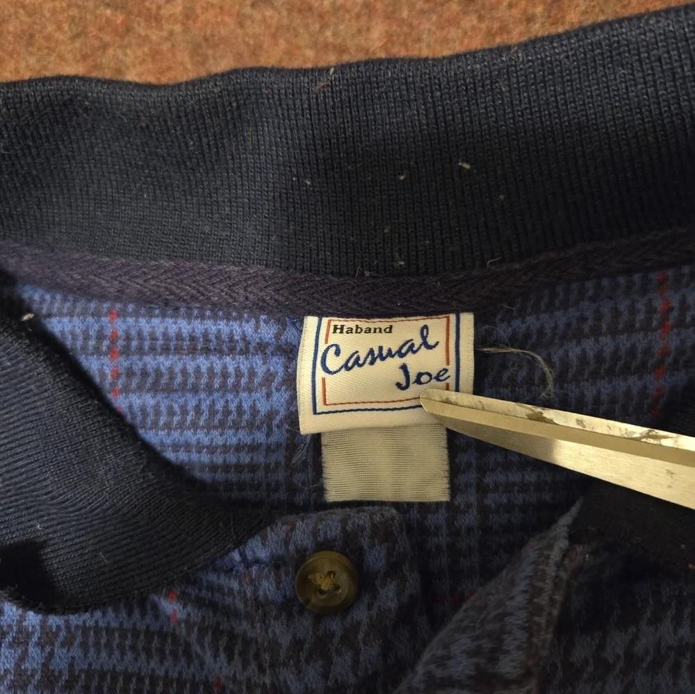 Vintage Casual Joe By Haband Men's 2X Golf Pull Over With 2 Buttons Blue
